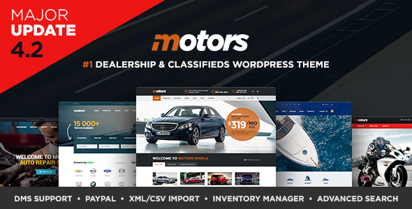 Motors v4.2.3 - Automotive, Cars, Vehicle, Boat Dealership