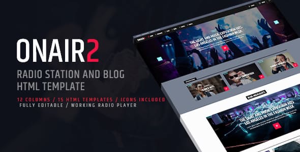 ON AIR 2 - Radio Station HTML website template