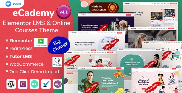 eCademy v4.2 - Elementor LMS & Online Courses Theme