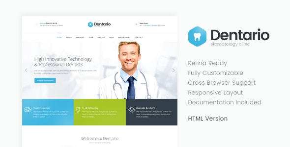 Dentario v1.2 - Dentist & Medical HTML Template