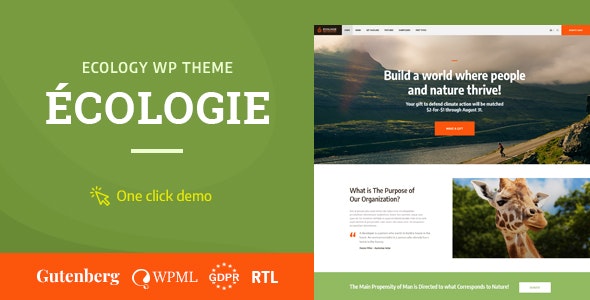 Ecologie v1.0.2 - Environmental & Ecology WordPress Theme