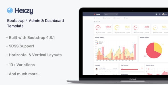 Hexzy v1.0.0 - Admin & Dashboard Template