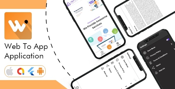 WebApp v1.0 - Convert Website to a Flutter App - Flutter Android & iOS App