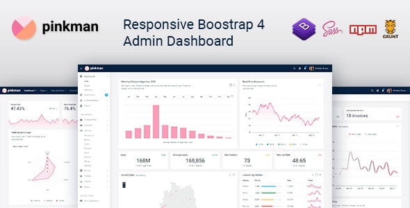 Pinkman v1.0 - Bootstrap 4 Admin Dashboard Template & UI Kit