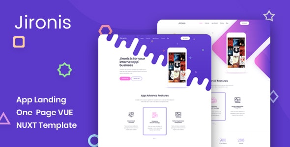 Download Jironis v1.0 – Vue Nuxt App Landing One Page Template | Free Nulled Scripts