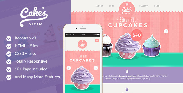 Cake Dream - Responsive Cake Shop Template