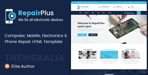 Repair Plus v1.0 - Electronics and Phone HTML Template
