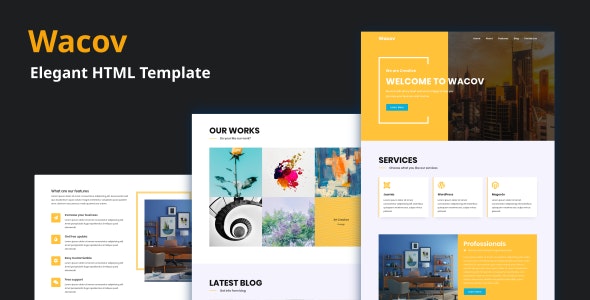 Wacov v1.0 - Elegant HTML Template