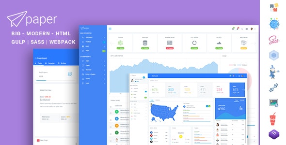 Paper Panel v1.0.9 - Multipurpose Admin Dashboard Bootstrap 4 Template