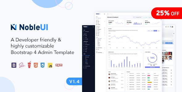 NobleUI v1.4 - Admin & Dashboard Template