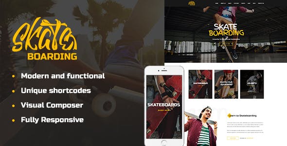 Skateboarding Community & Store WordPress Theme v1.1