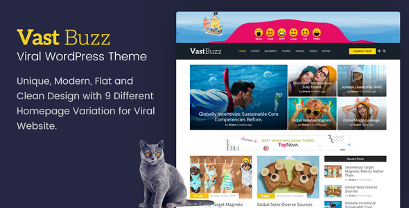Vast Buzz v1.1.3 - Viral & Buzz WordPress Theme