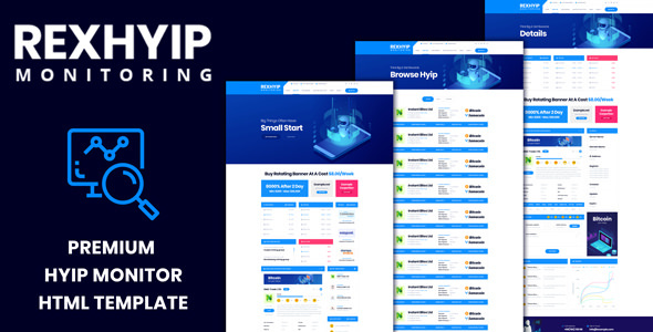 RexHYIP - HYIP Monitor & Listing HTML Template