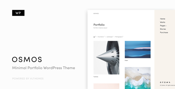 Osmos v1.3.1 - Minimalist Portfolio WordPress Theme