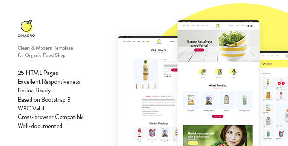 Cinagro - Organic Food Shop HTML Template