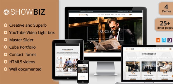 Showbiz v1.0 - Multipages Business HTML Template