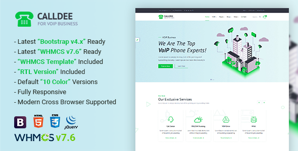 Calldee - Multipurpose VOIP Business Template