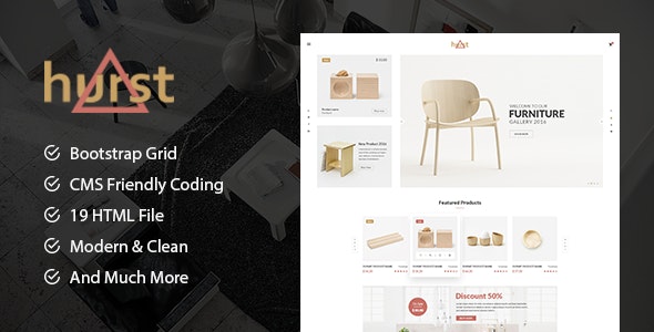 Hurst - Furniture Store eCommerce HTML Template