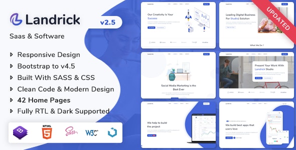 Landrick v2.5.1 - Saas & Software Landing Page Template