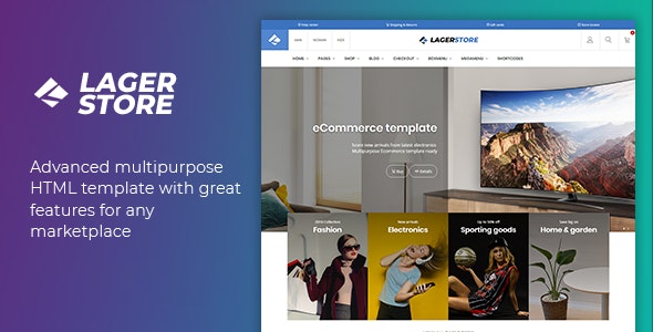 Lager v1.0 - eCommerce HTML Template