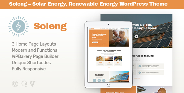 Soleng v1.0.1 - A Solar Energy Company WordPress Theme
