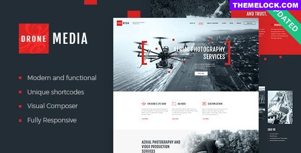 Drone Media v1.5.0 - Aerial Photography & Videography WordPress Theme + RTL