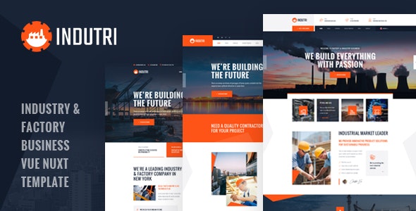 Indutri v1.0 - Vue Nuxt Industry & Factory Business Template