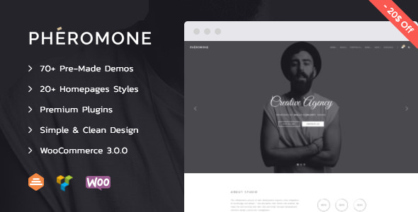 Pheromone v1.2.3 - Creative Multi-Concept WordPress Theme