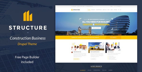 Download Structure v1.0 – Construction Drupal Theme | Free Nulled Scripts
