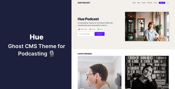 Download Hue v1.0 – Ghost CMS Theme for Podcasting | Free Nulled Scripts