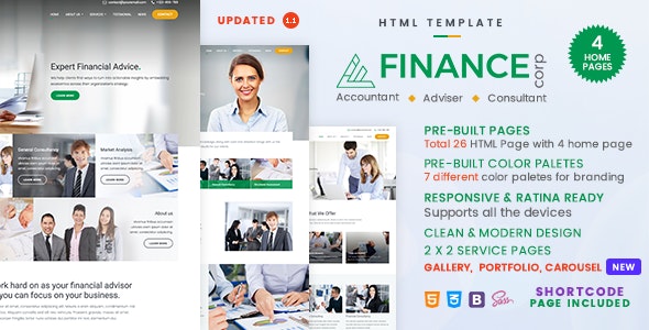 Finance Corp v1.1.1 - A Financial Services & Business Consulting Template