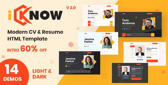 iKnow v2.0 - CV / Resume / Portfolio Template