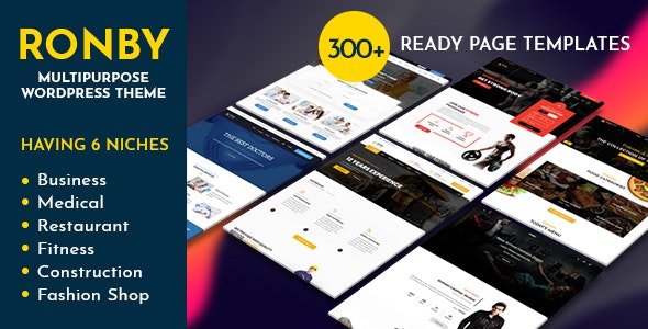 Ronby v1.8 - 6 Niche Business Multi-Purpose WordPress Theme