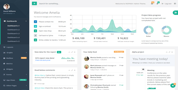 Download INSPINIA v2.9.2 – Responsive Admin Theme | Free Nulled Scripts