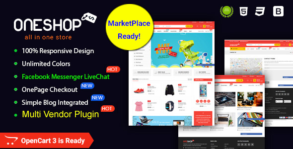 Download OneShop – Drag & Drop Muti-vendor & Multipurpose Responsive OpenCart 3 Theme | Free Nulled Scripts