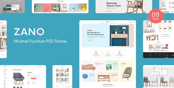Zano - Furniture eCommerce PSD Template