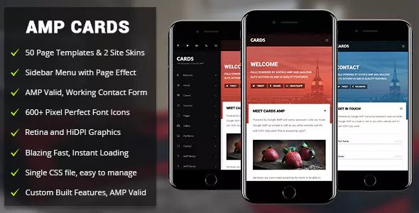 Download AMP Cards – Mobile Google AMP Template | Free Nulled Scripts