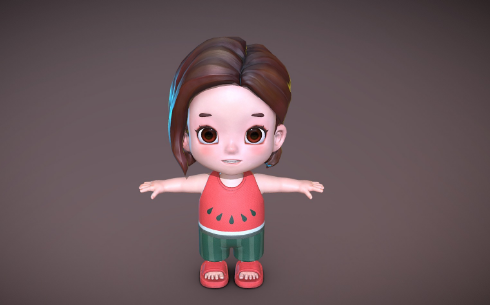 Download SketchFab Cute Little Girl 3d Model Crack
