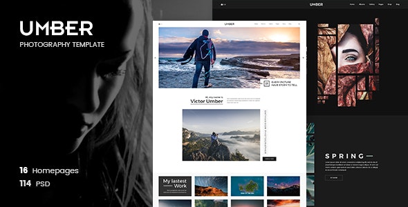 Umber v1.0 - Photography PSD Template