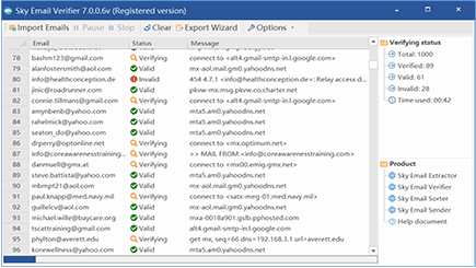 Download Sky Email Verifier 7.0.1.6 Portable