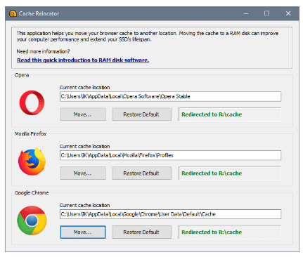 SoftPerfect Cache Relocator