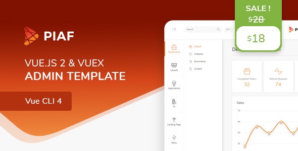 Piaf v4.0.2 - Vue Admin Template