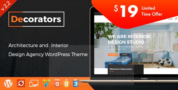 Decorators v2.2 - WordPress Theme for Architecture & Modern Interior Design Studio