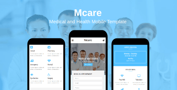 Mcare v1.0 - Medical and Health Mobile Template