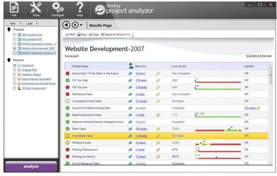 Steelray Project Analyzer