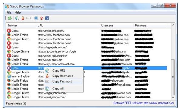 SterJo Browser Passwords