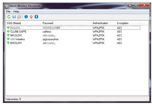 SterJo Wireless Passwords
