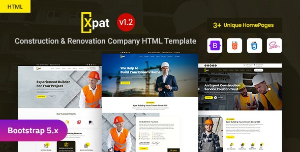 Xpat v1.2 - Construction & Renovation Bootstrap 5 Template