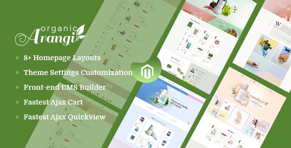 Arangi v1.0 - Organic & Healthy Products Magento 2 Theme