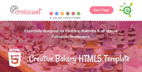 Croissant v1.1 - Creative Bakery and Pastry Business One Page HTML5 Template